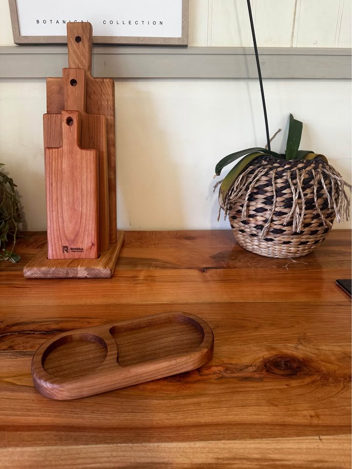 Bandeja para Café en Madera Nativa – Artesanal 23x10 cm
