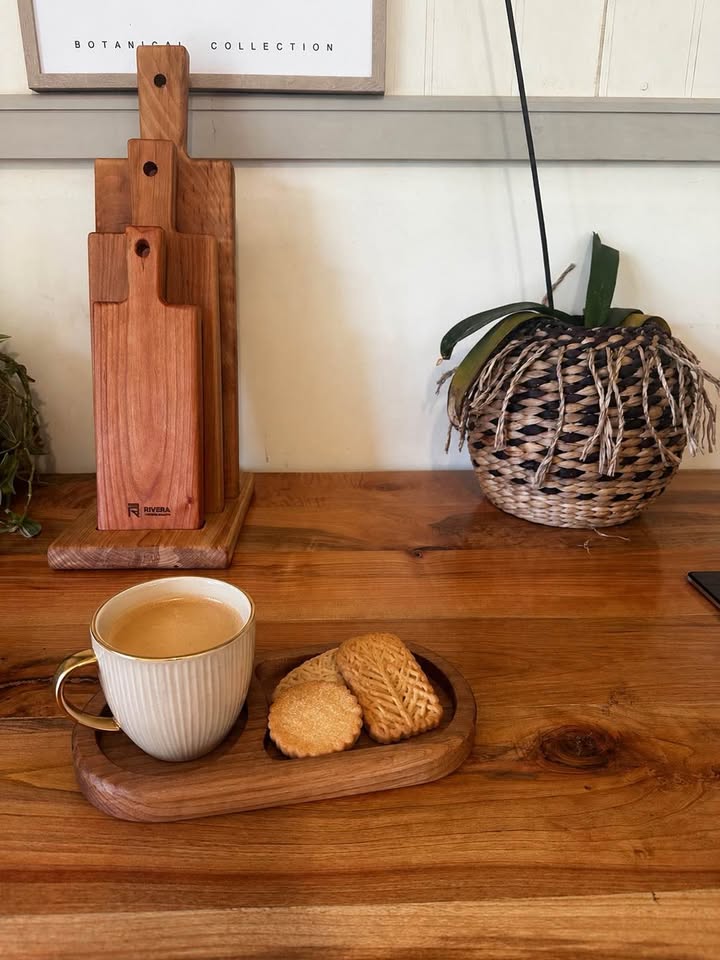 Bandeja para Café en Madera Nativa – Artesanal 23x10 cm