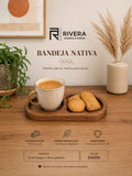 Bandeja para Café en Madera Nativa – Artesanal 23x10 cm